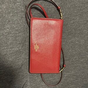 Coach Red Leather Women's Bag